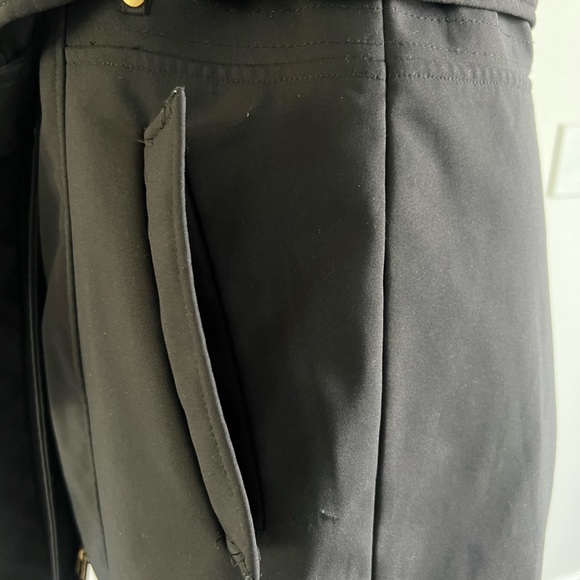 Liz Claiborne Black Trench Coat with Leopard Lining - Picture 4 of 6